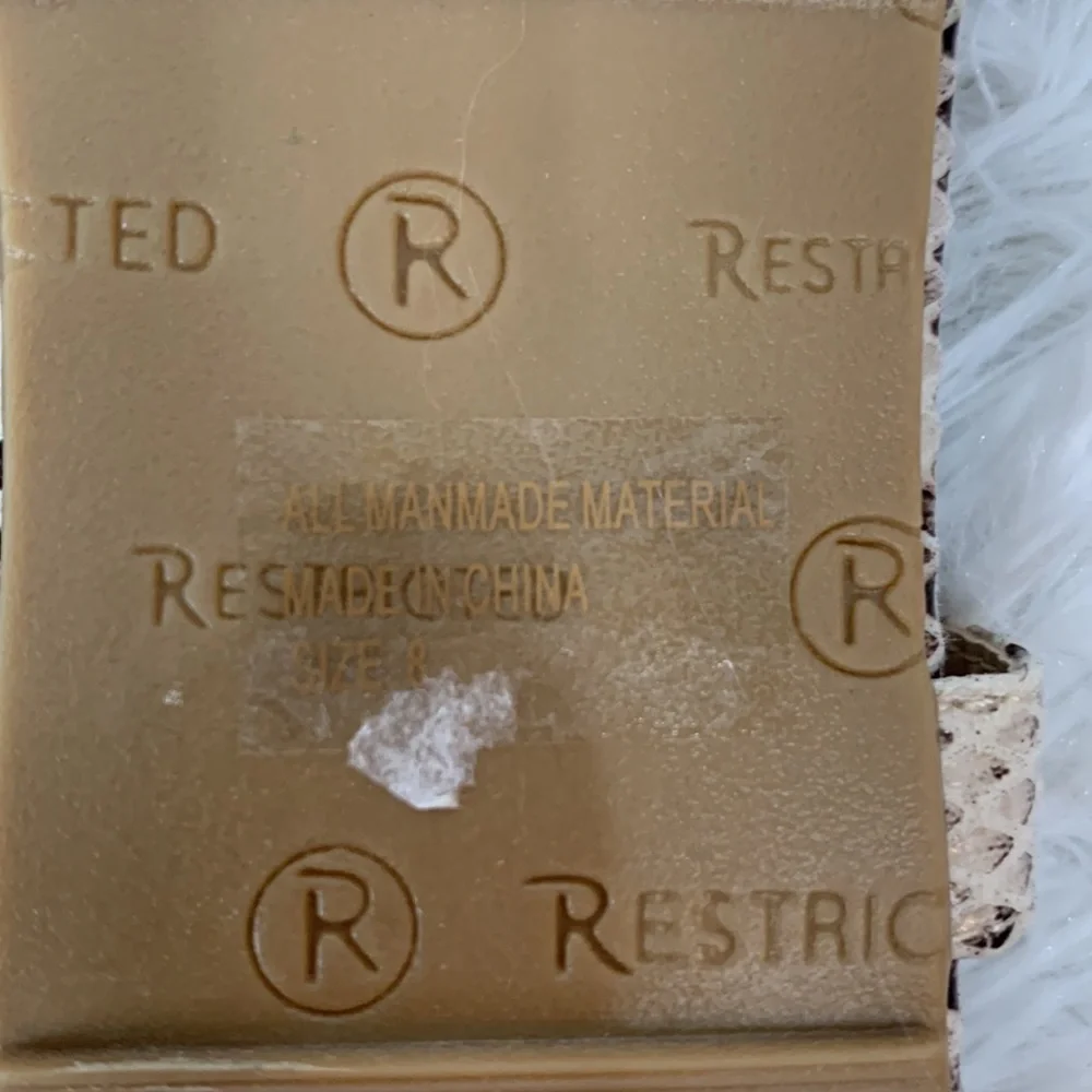 Restricted Snakeskin Sandals- NWT